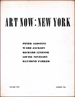 Seller image for Art Now : New York, Vol. 2, No. 10 (1970) for sale by Specific Object / David Platzker