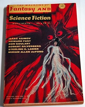 Seller image for The Magazine of FANTASY AND SCIENCE FICTION (F&SF): November, Nov. 1969 for sale by Preferred Books