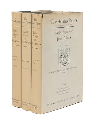 Image du vendeur pour The Adams Papers: Legal Papers of John Adams. 3 vols mis en vente par The Lawbook Exchange, Ltd., ABAA  ILAB