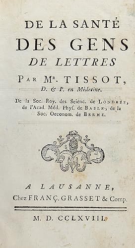 De la santé des gens de lettres.