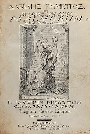 Seller image for Metaphrasis libri Pasalmorum graecis versibus contexta per Iacobum Duportum Cantabrigiensem. for sale by Libreria Antiquaria Gonnelli