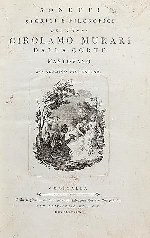 Seller image for Sonetti storici e filosofici. for sale by Libreria Antiquaria Gonnelli