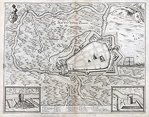 "Statt und Vestung Demmin" - Demmin Mecklenburg-Vorpommern Stadtplan Plan