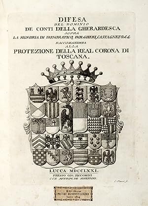 Difesa del Dominio de Conti della Gherardesca sopra la Signoria di Donoratico, Bolgheri, Castagne...