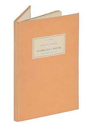 Saggio di caratteri di Giambattista Bodoni sinora non pubblicati.