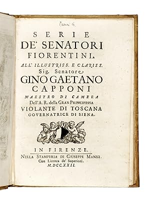 Serie de' Senatori Fiorentini.