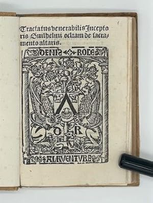 Bild des Verkufers fr De sacramento altaris. zum Verkauf von Versandantiquariat Wolfgang Friebes