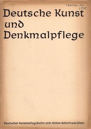 Seller image for Deutsche Kunst und Denkmalpflege. Jahrgang 1942/43, Heft 3/4. for sale by Buch von den Driesch