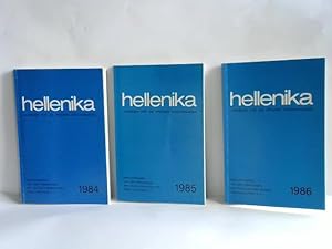 Bild des Verkufers fr Hellenika. Jahrbuch 1984/ 1985/ 1986. 3 Bnde zum Verkauf von Celler Versandantiquariat