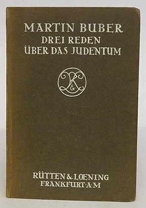 Bild des Verkufers fr Drei Reden ber das Judentum. zum Verkauf von Der Buchfreund