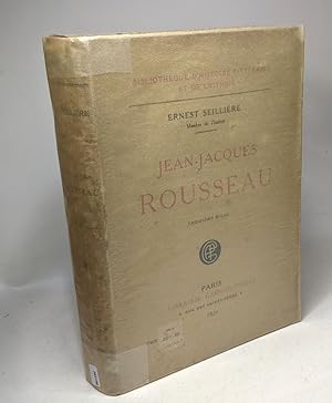 Bild des Verkufers fr Jean-Jacques Rousseau / bibliothque d'histoire littraire et de critique zum Verkauf von crealivres