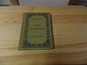 Imagen del vendedor de Gotische Sprachdenkmler mit Grammatik, bersetzung und Erluterungen a la venta por Versandantiquariat Schfer