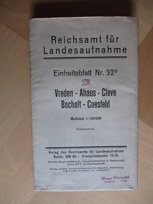 Einheitsblatt Nr. 32 D (70) Vreden - Ahaus - Cleve - Bocholt - Coesfeld. Schwarzdruck