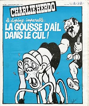 "CHARLIE HEBDO N°401 du 20/7/1978" CABU : le doping imparable "LA GOUSSE D'AIL DANS LE CUL !"