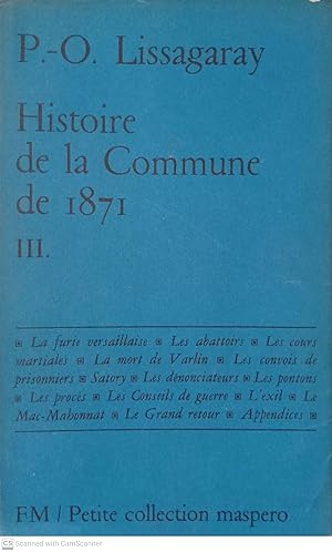 Seller image for Histoire de la Commune de 1871 (III) for sale by Llibres Capra