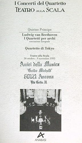 Imagen del vendedor de I quartetti per archi di Beethoven a la venta por Librodifaccia