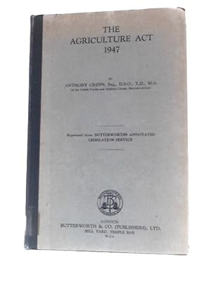 Bild des Verkufers fr Supplement to Cripps on the Agriculture Act 1947, including the text of the Agricultural Holdings Act, 1948 zum Verkauf von World of Rare Books