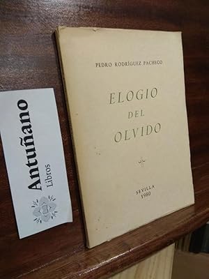 Immagine del venditore per Elogio del olvido venduto da Libros Antuano