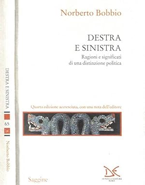 Bild des Verkufers fr Destra e Sinistra Ragioni e significati di una distinzione politica zum Verkauf von Biblioteca di Babele