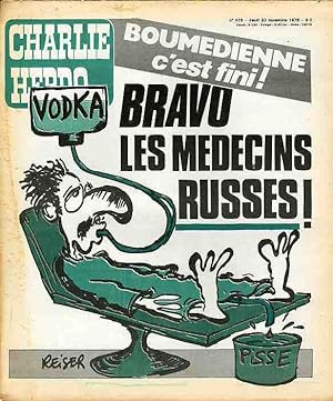 "CHARLIE HEBDO N°419 du 23/11/1978" REISER : BOUMEDIENNE C'EST FINI ! BRAVO LES MÉDECINS RUSSES !