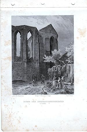 Image du vendeur pour Ruine der Dreifaltigkeitskirche zu Lauban. Stahlstich aus Schroller: Schlesien mis en vente par Versandantiquariat Hsl