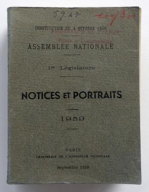 Assemblée Nationale. 1ª Législature. Notices et Portraits