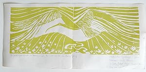 Seller image for Happy Christmas and New Year. Linocut titled The South West Wind-a thawing wind' for sale by Roe and Moore