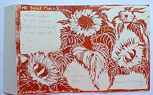 Seller image for Happy Christmas and New Year.Linocut of Sunflowers for sale by Roe and Moore