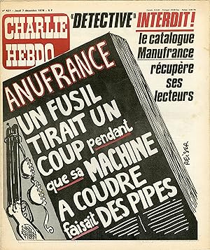 "CHARLIE HEBDO N°421 du 7/12/1978" REISER : DÉTECTIVE INTERDIT ! le catalogue MANUFRANCE récupère...