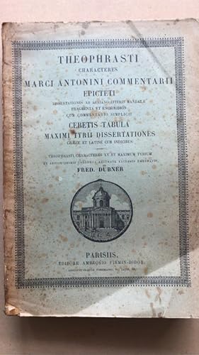 Imagen del vendedor de Theophrasti Characteres; Marco Antonini Commentarii; Epicteti Dissertationes a la venta por International Book Hunting