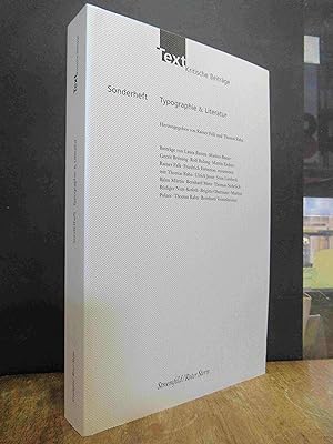 Text - Kritische Beiträge, Sonderheft: Typographie & Literatur,