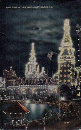 Seller image for POSTAL PV04107: Night Scene at Luna Park, Coney Island, N. Y. for sale by EL BOLETIN