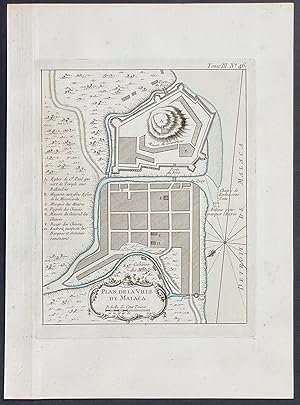 Map of Malaca (Malacca), Malaysia