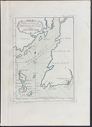 Map of Fortune Bay, Newfoundland, Canada