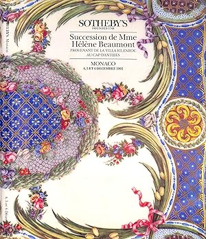 Succession De Mme Helene Beaumont Provenant De La Villa Eilenroc Au Cap D'Antibes 1992 Sotheby's ...