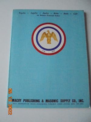 Macoy Publishing & Masonic Supply Company Catalog No.102 (1975): Regalia, Supplies, Jewelry, Bibl...