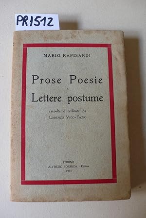 Prose e poesie e lettere postume, raccolte ed ordinate da Lorenzo Vigo-Fazio