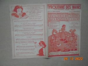 Seller image for Tyrolienne des nains du nouveau grand film de Walt Disney Blanche Neige et les Sept Nains [partition] for sale by Les Livres des Limbes