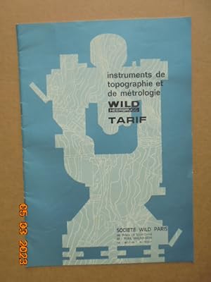 Instruments de topographie et de metrologie Wild Heerbrugg : Tarif 1969