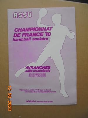 ASSU Championnat de France 78 hand-ball scolaire. Avranches 29-30 mars 1978