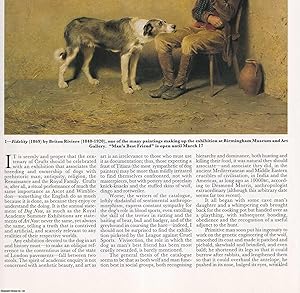 Seller image for A Dog's Life in Man's Company: The Dog in Art and History. Several pictures and accompanying text, removed from an original issue of Country Life Magazine, 1991. for sale by Cosmo Books