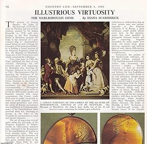 Image du vendeur pour The Marlborough Gems. Several pictures and accompanying text, removed from an original issue of Country Life Magazine, 1980. mis en vente par Cosmo Books
