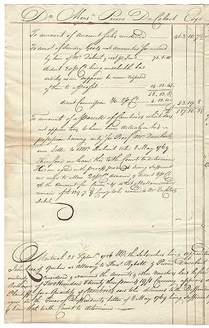 STATEMENT OF ACCOUNTS BETWEEN PIERRE DU CALVET AND FRANCIS RYBOT.