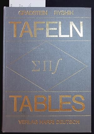 Imagen del vendedor de Summen-, Produkt- und Integral-Tafeln. Deutsch und englisch Tables of series, products, and integrals. a la venta por Antiquariat Bookfarm