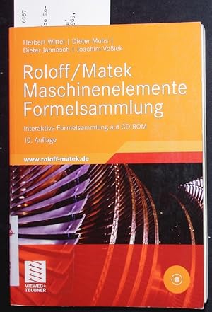 Bild des Verkufers fr Roloff/Matek Maschinenelemente Formelsammlung. Interaktive Formelsammlung auf CD-ROM. zum Verkauf von Antiquariat Bookfarm