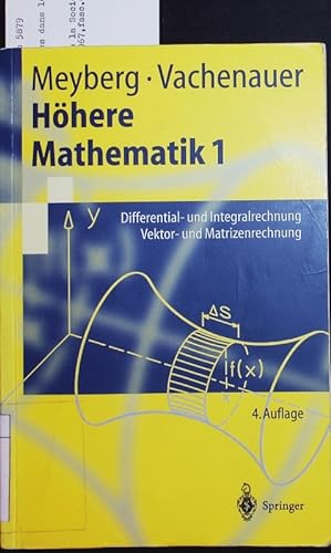 Seller image for Hhere Mathematik. Differential- und Integralrechnung Vektor- und Matrizenrechnung. for sale by Antiquariat Bookfarm