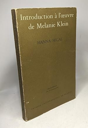 Immagine del venditore per Introduction  l'oeuvre de Mlanie Klein venduto da crealivres