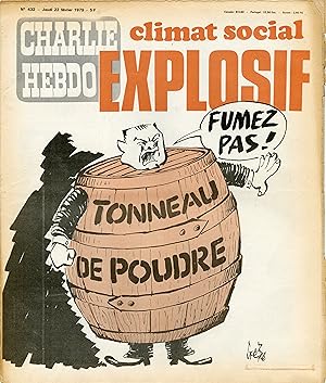 "CHARLIE HEBDO N°432 du 22/2/1979" Gébé : CLIMAT SOCIAL EXPLOSIF