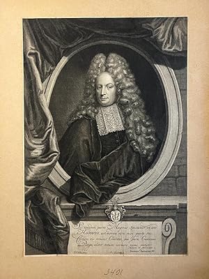 Antique portrait print I Jurist and lecturer Joachim Hoppe , Hop (1656-1712), published ca. 1750,...