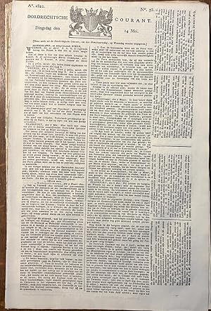 Newspaper Dordrecht 1822 | Dordrechtsche courant 14 mei 1822, no 58, Blussé & Comp Dordrecht, 1 p.